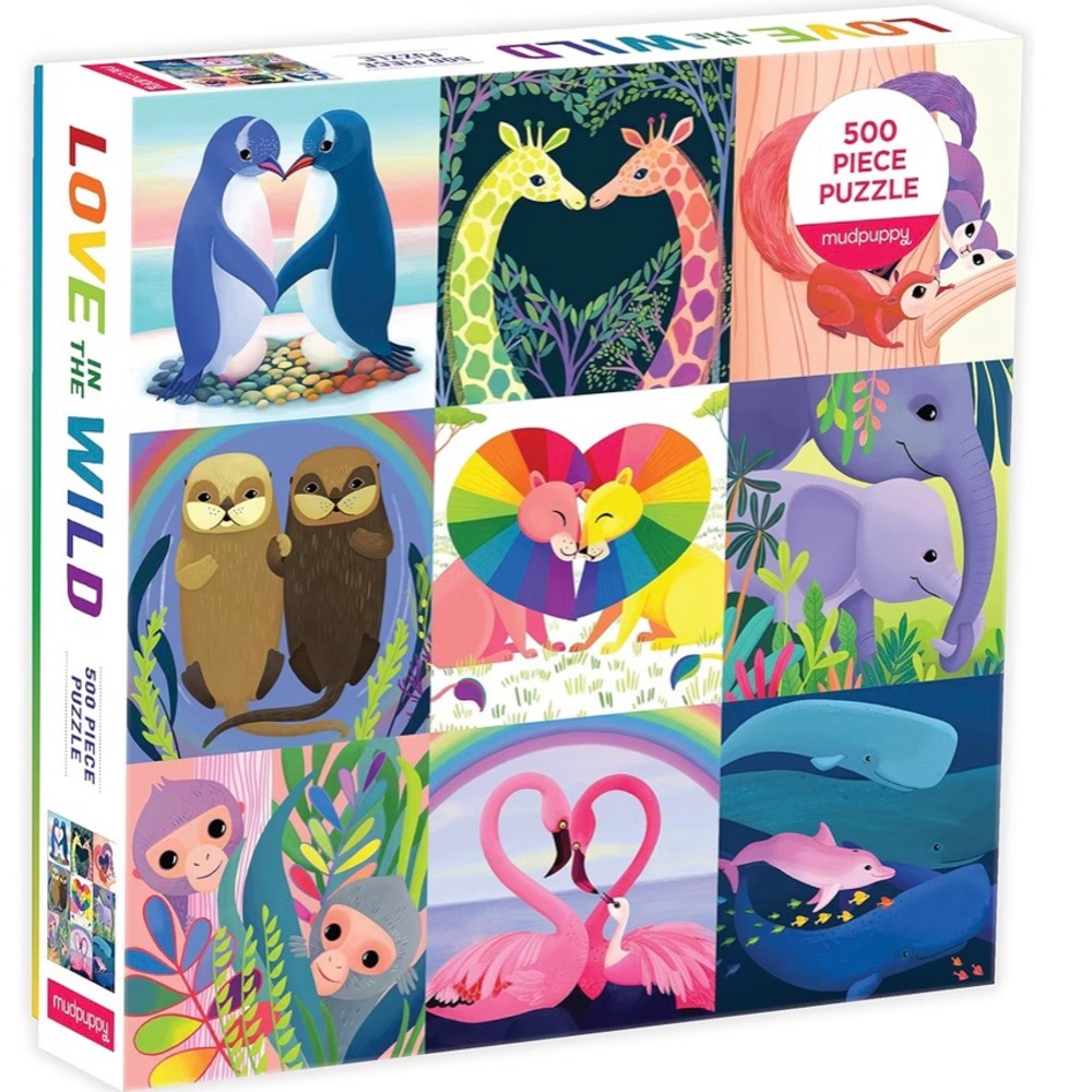 ❌SOLD❌ Mudpuppy's Love in The Wild 500 Piece Family Puzzle